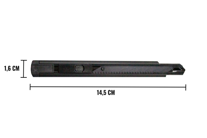 IYG Präzisions-Cuttermesser aus Aluminium mit Carbonstahlklinge – ergonomisch, schwarz-matt, inkl. 1 Klinge