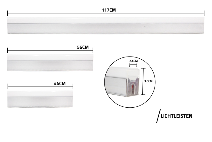 Einzelkomponente alle Lichtleisten