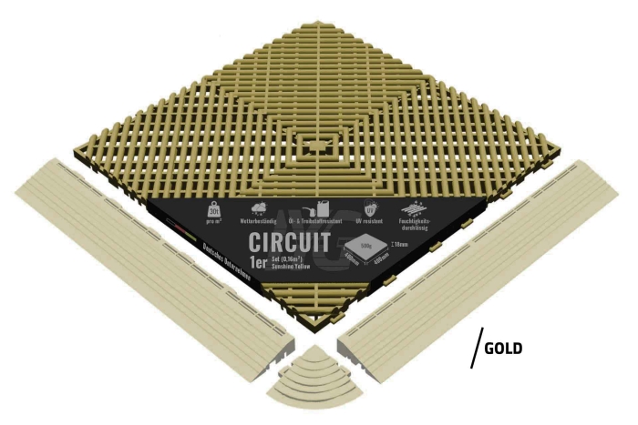 Bodenbelag "Circuit" Gold