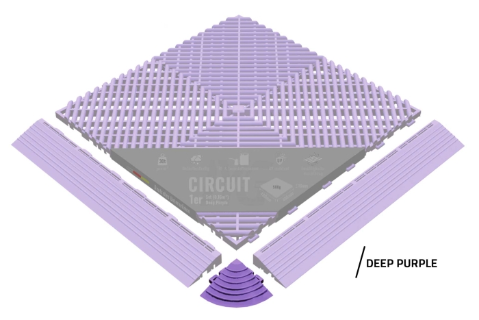 Eckstück "Circuit" Deep Purple