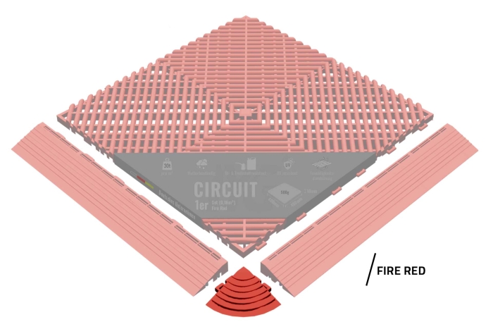 Eckstück "Circuit" Fire Red