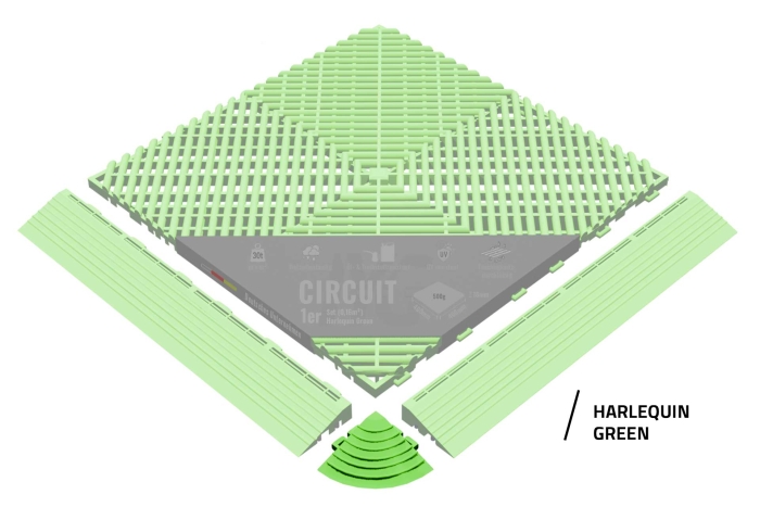 Eckstück "Circuit" Harlequin Green