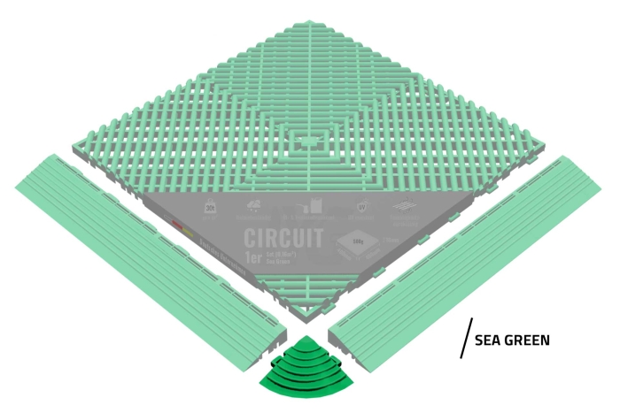 Eckstück "Circuit" Sea Green