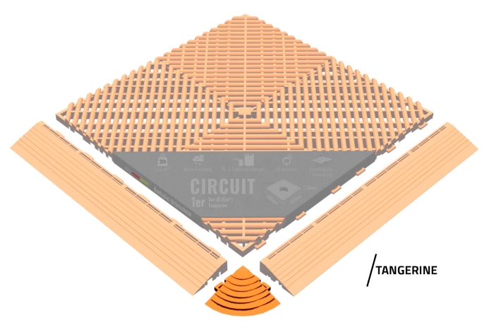 Eckstück "Circuit" Tangerine