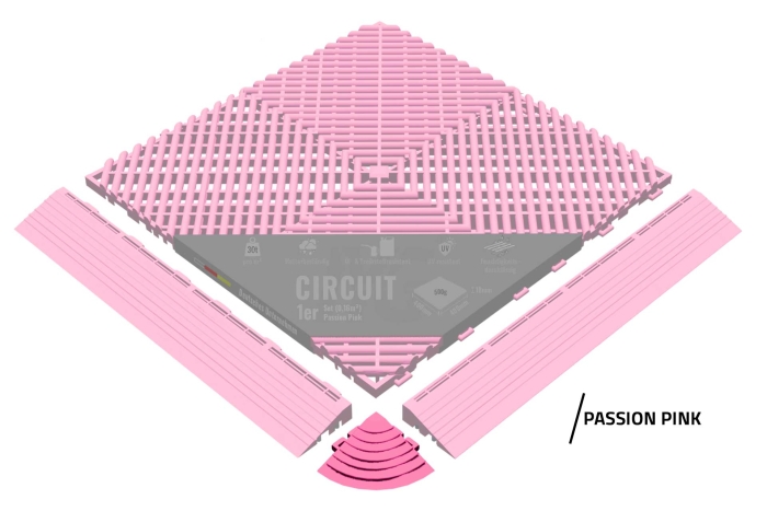 Eckstück "Circuit" Passion Pink