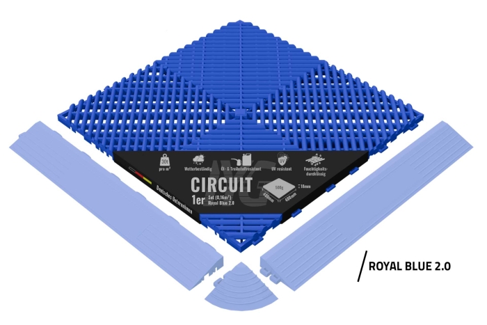Bodenbelag "Circuit" Royal Blue 2.0