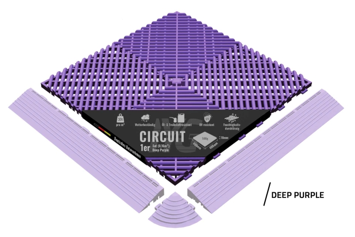 Bodenbelag "Circuit" Deep Purple