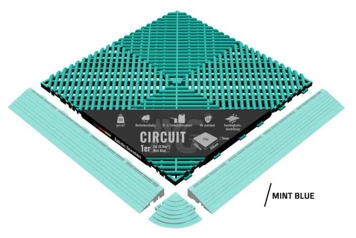 Bodenbelag "Circuit" Mint Blue