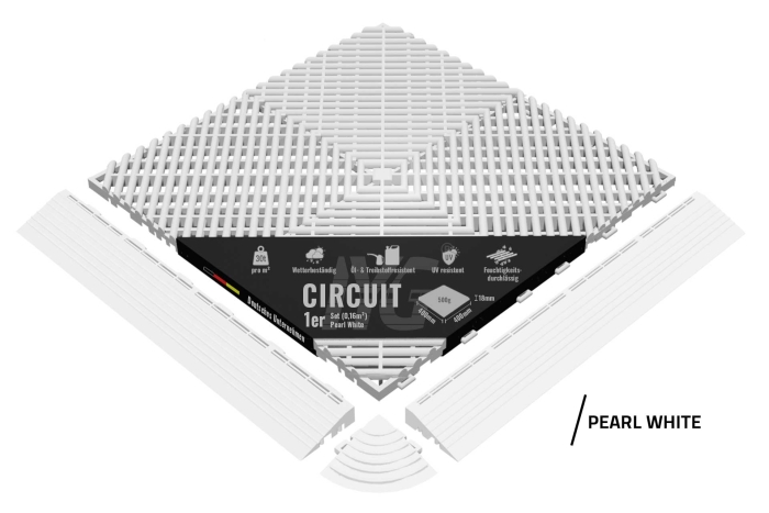 Bodenbelag "Circuit" Pearl White