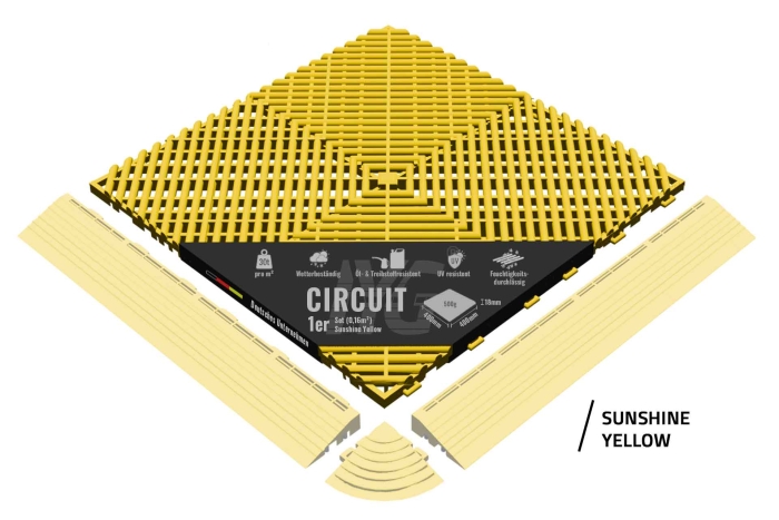 Bodenbelag "Circuit" Sunshine Yellow
