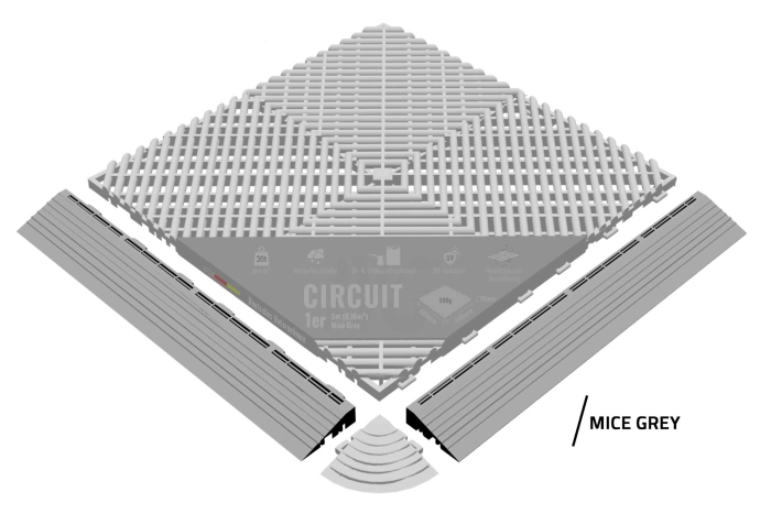 Rampenstücke "Circuit" Mice Gray