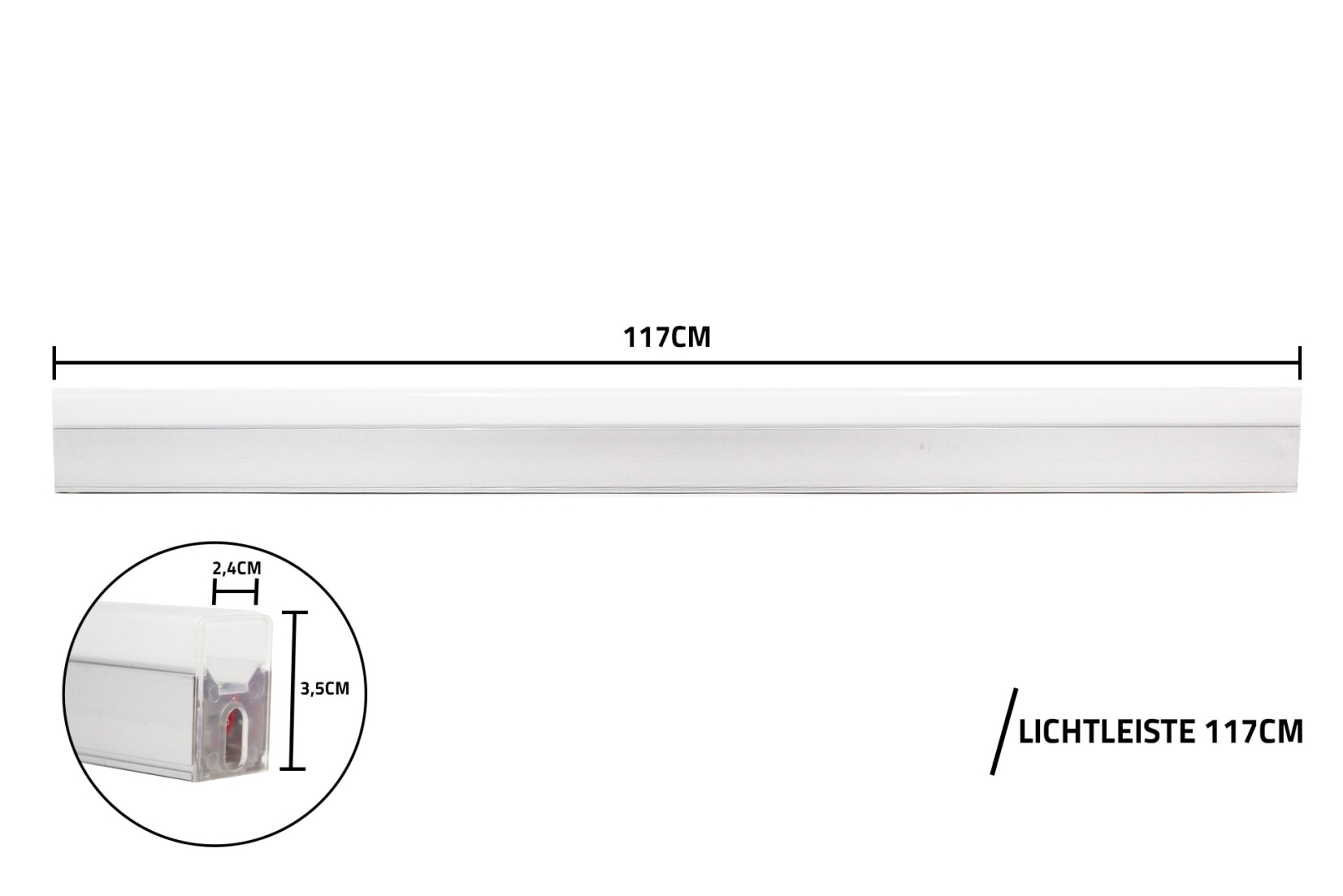 Einzelkomponente Lichtleiste 117cm