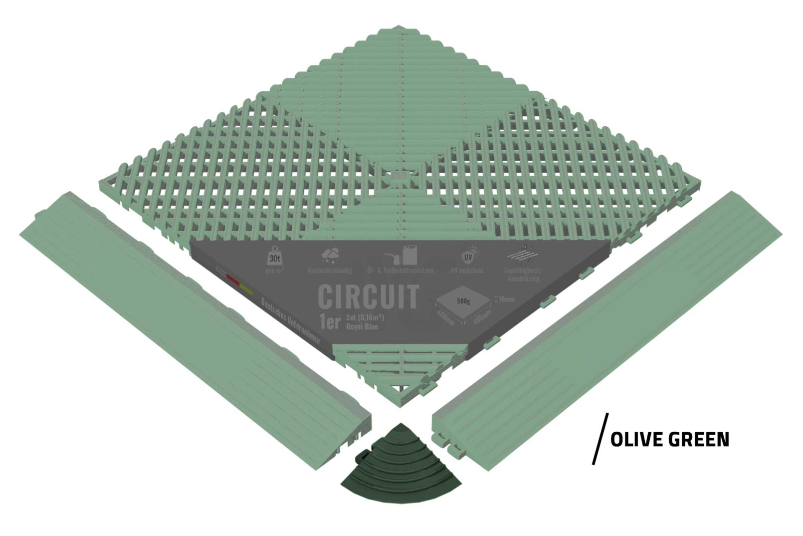 Eckstück "Circuit" Olive Green