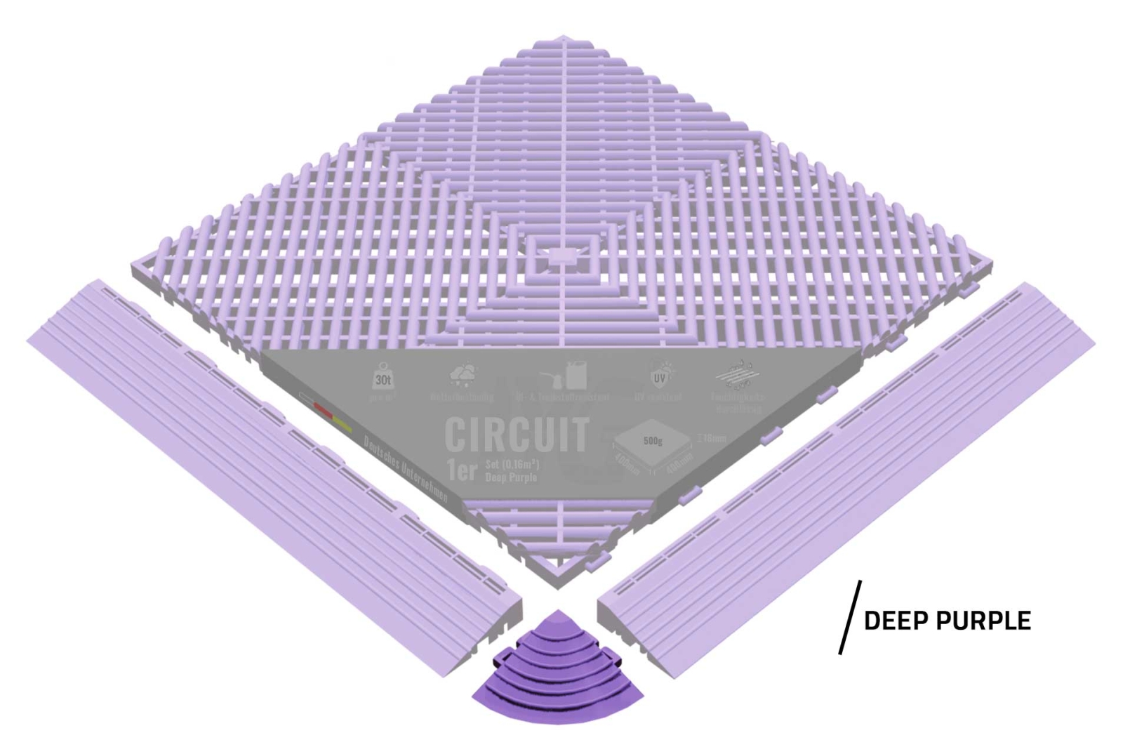 Eckstück "Circuit" Deep Purple