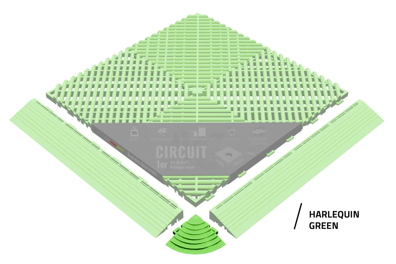 Eckstück "Circuit" Harlequin Green