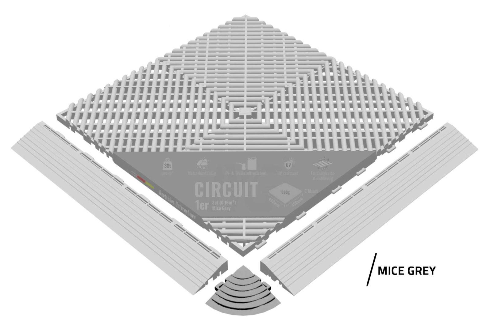 Eckstück "Circuit" Mice Gray