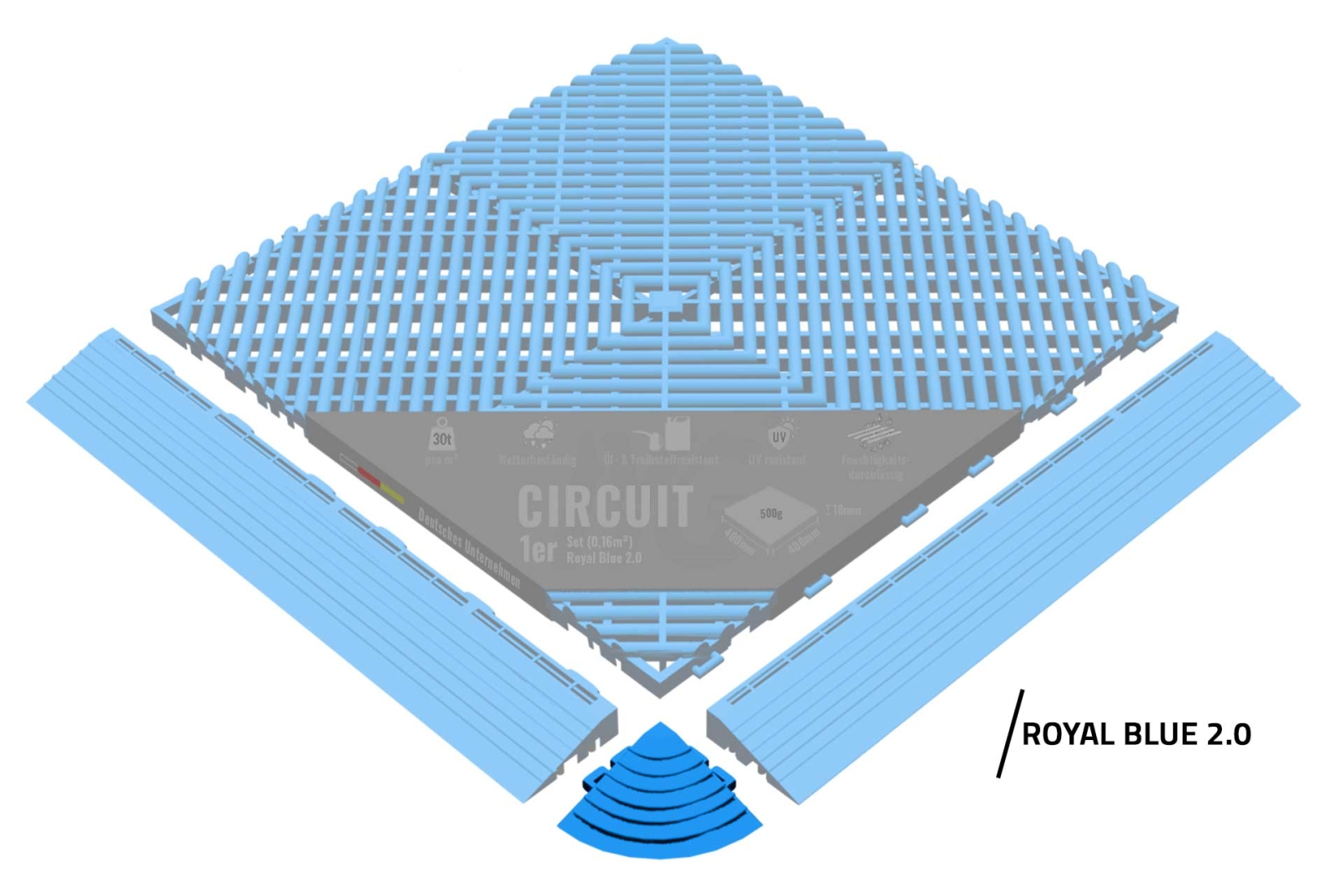 Eckstück "Circuit" Royal Blue 2.0