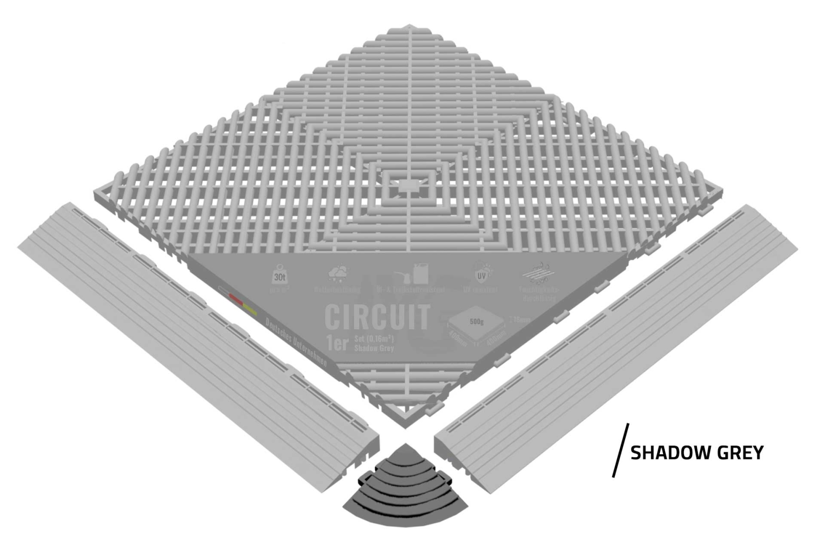 Eckstück "Circuit" Shadow Gray