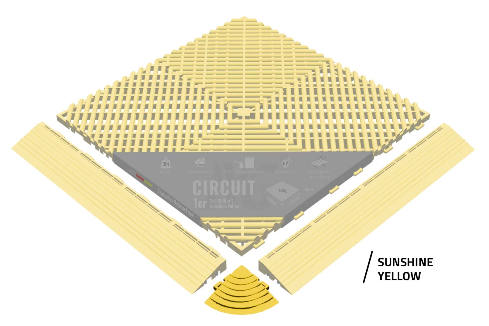Eckstück "Circuit" Sunshine Yellow