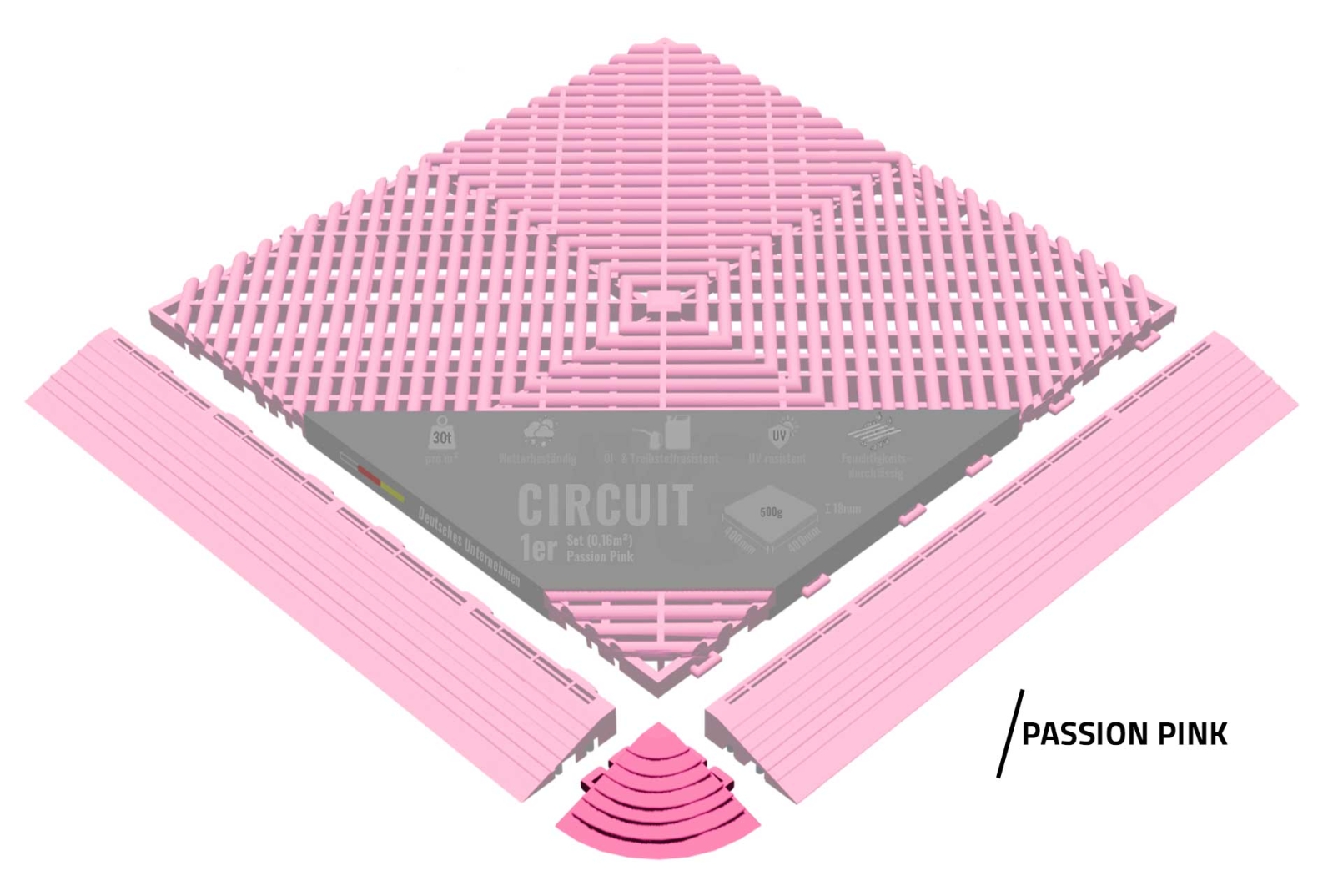 Eckstück "Circuit" Passion Pink