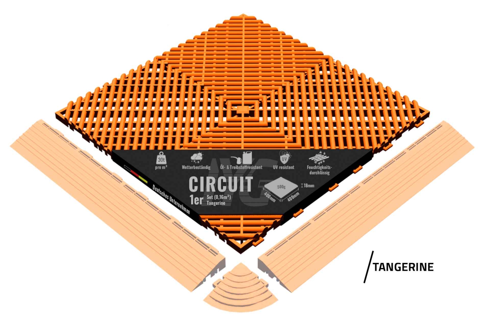 Bodenbelag "Circuit" Tangerine