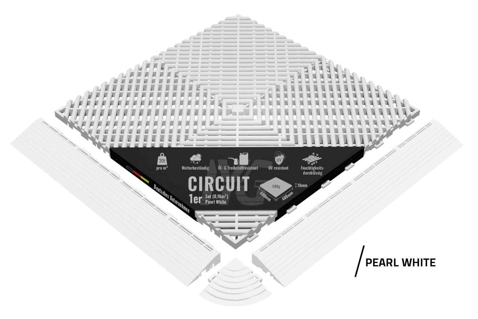 Bodenbelag "Circuit" Pearl White