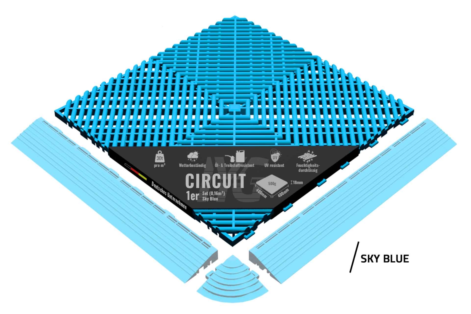 Bodenbelag "Circuit" Sky Blue