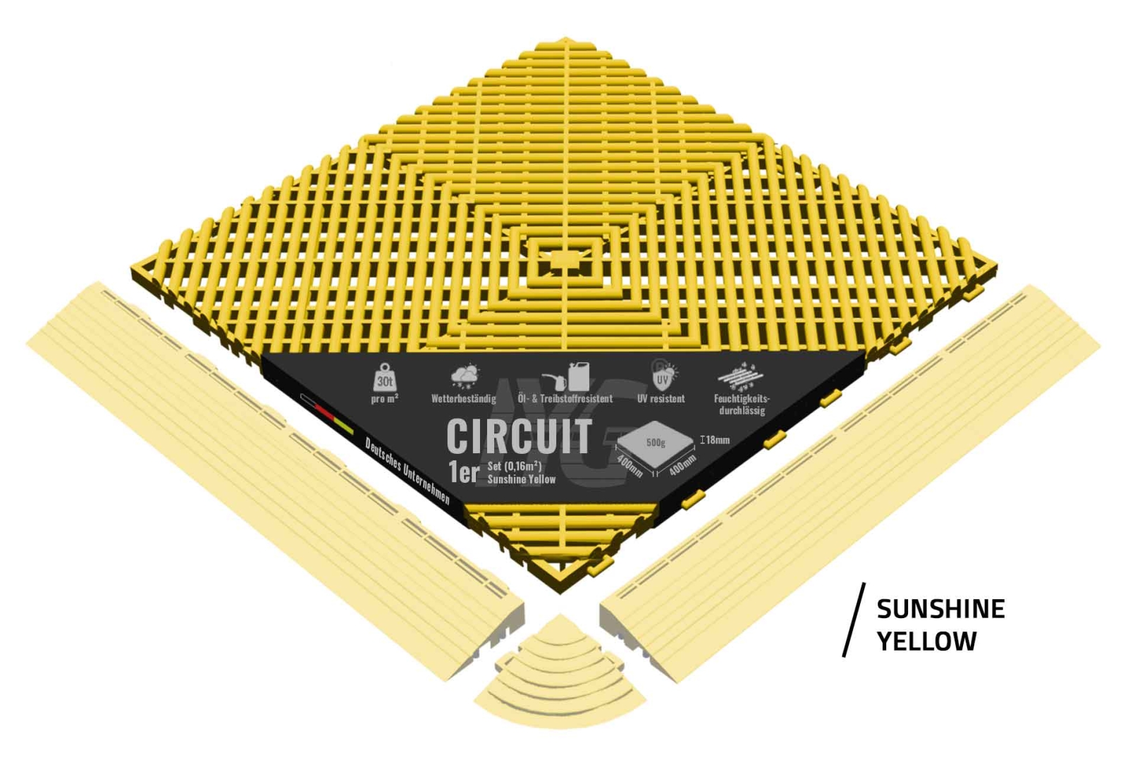 Bodenbelag "Circuit" Sunshine Yellow