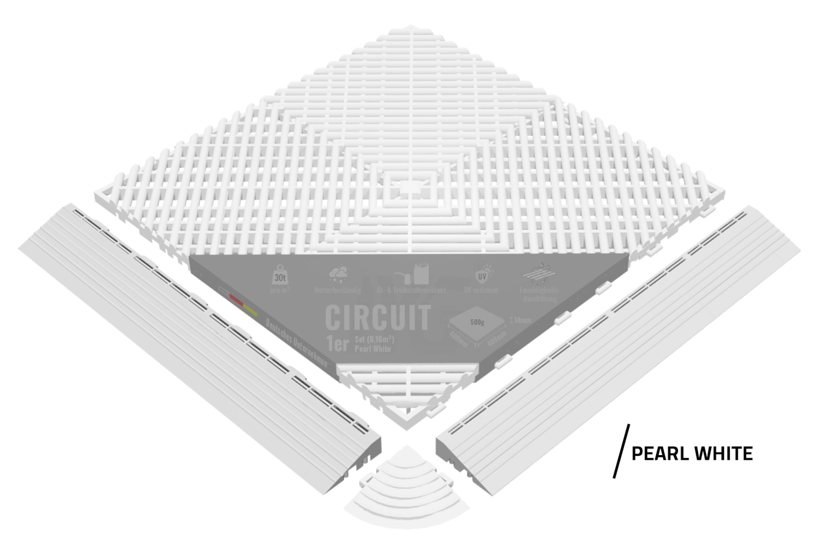 Rampenstück "Circuit" Pearl White