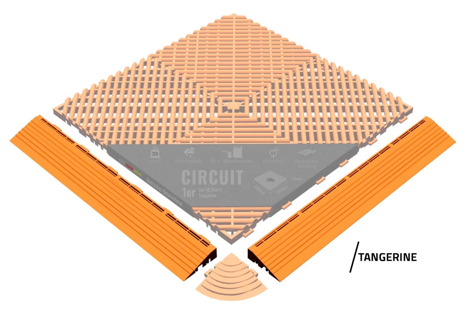 Rampenstücke "Circuit" Tangerine
