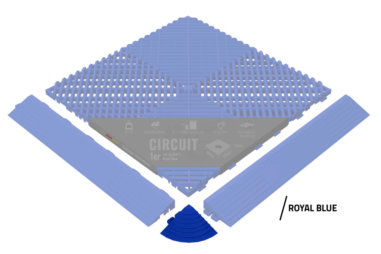Eckstück "Circuit" Royal Blue