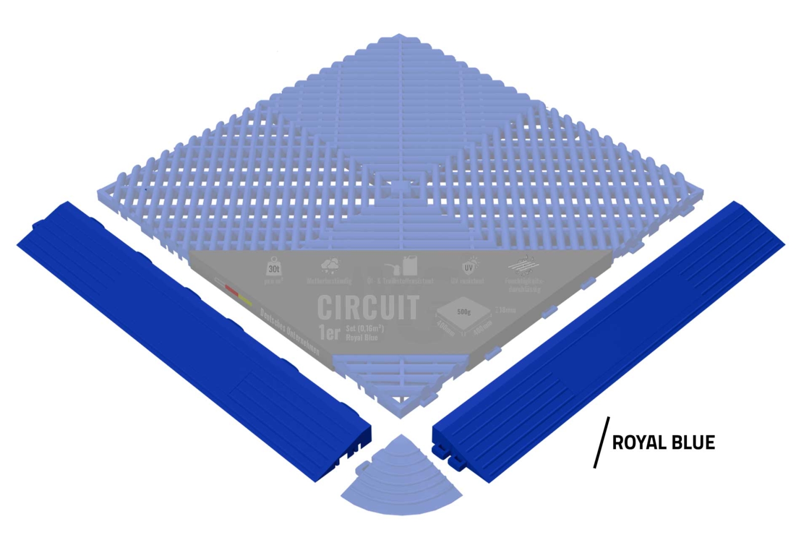 Rampenstücke "Circuit" Royal Blue